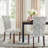 6" Thickened Modern Soft Linen Fabric Upholstered Dining Chair  with Solid Wood Legs, Nailhead Trim, Ergonomic High Back-138031402-191113175