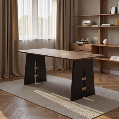 Ash Wood Tabletop Pine Legs Multi-functional Desk
