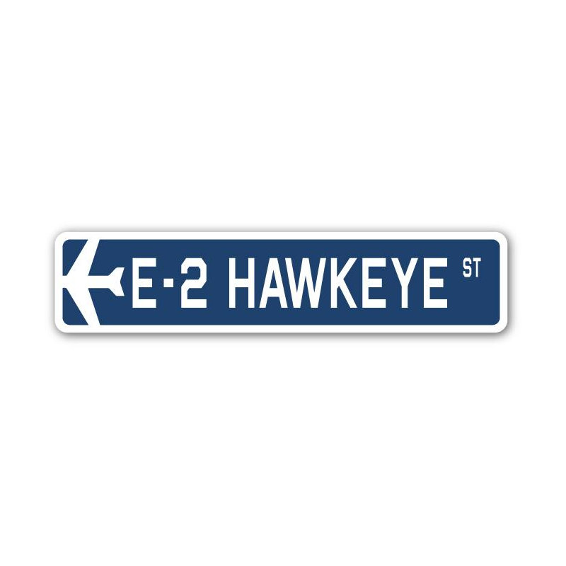 Plaque de rue Baney E-2 Hawkeye Air Force, H 6 po x l 24 po x P 1 po