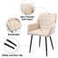 Chaise de salle à manger en velours crème 1 pièce avec - Confortable, ergonomique, pour la cuisine et le salon, couleur d'assemblage facile, ergonomique, fabrication, à assembler-1137963898