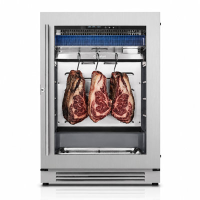 Ca'Lefort 24" Meat Aging Refrigerator 3.78 cu.ft Compact Dry Aging Fridge for Steak & Beef Meat, Built-in Dry Aging Refrigerator with Lockable Door, Dual Fan Circulation, UV Sterilization, Humidity & Temperature Control Professional Dry Aging Fridge