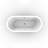 Rosario 69.5'' x 31.5'' Soaking Acrylic Bathtub-88989457