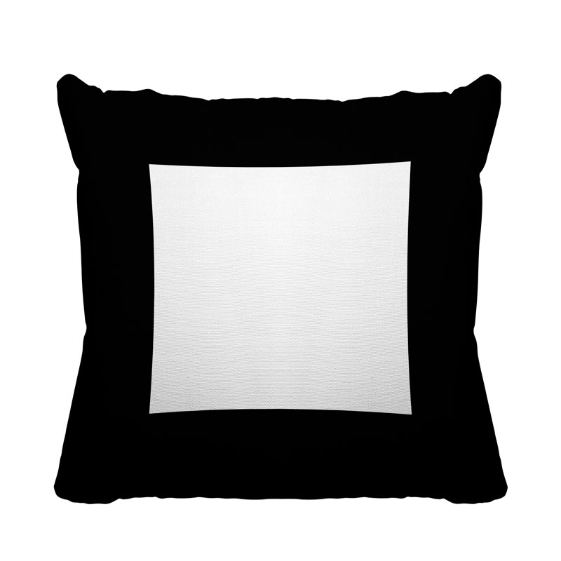 Luella Geometric Outdoor Reversible Throw Pillow, 15H" x 15W", Black