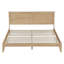 Base de lit en bois avec tête de lit en rotin, lit plateforme à profil bas avec rangement inférieur et silencieux, aucun sommier tapissier requis et assemblage facile, naturel, très grand-129063555-129063559