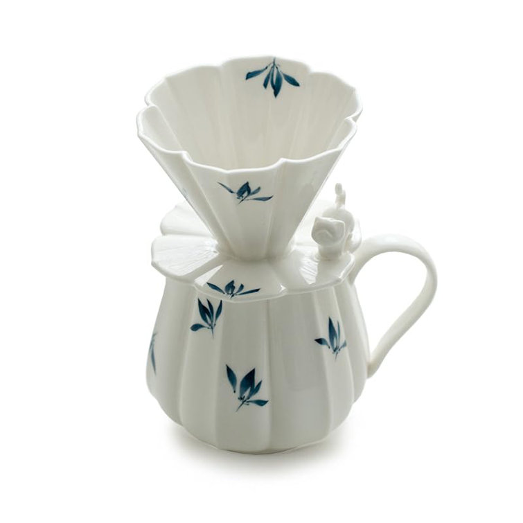 Pour Over Coffee Maker Set with 60° Angled V-Shaped Dripper and 100pcs Coffee Filters