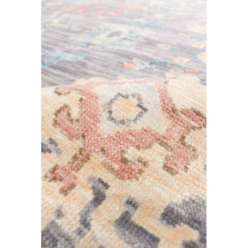 Canvello Oushak Hand-Knotted Wool Grey Area Rug- 9'1" X 12'3"