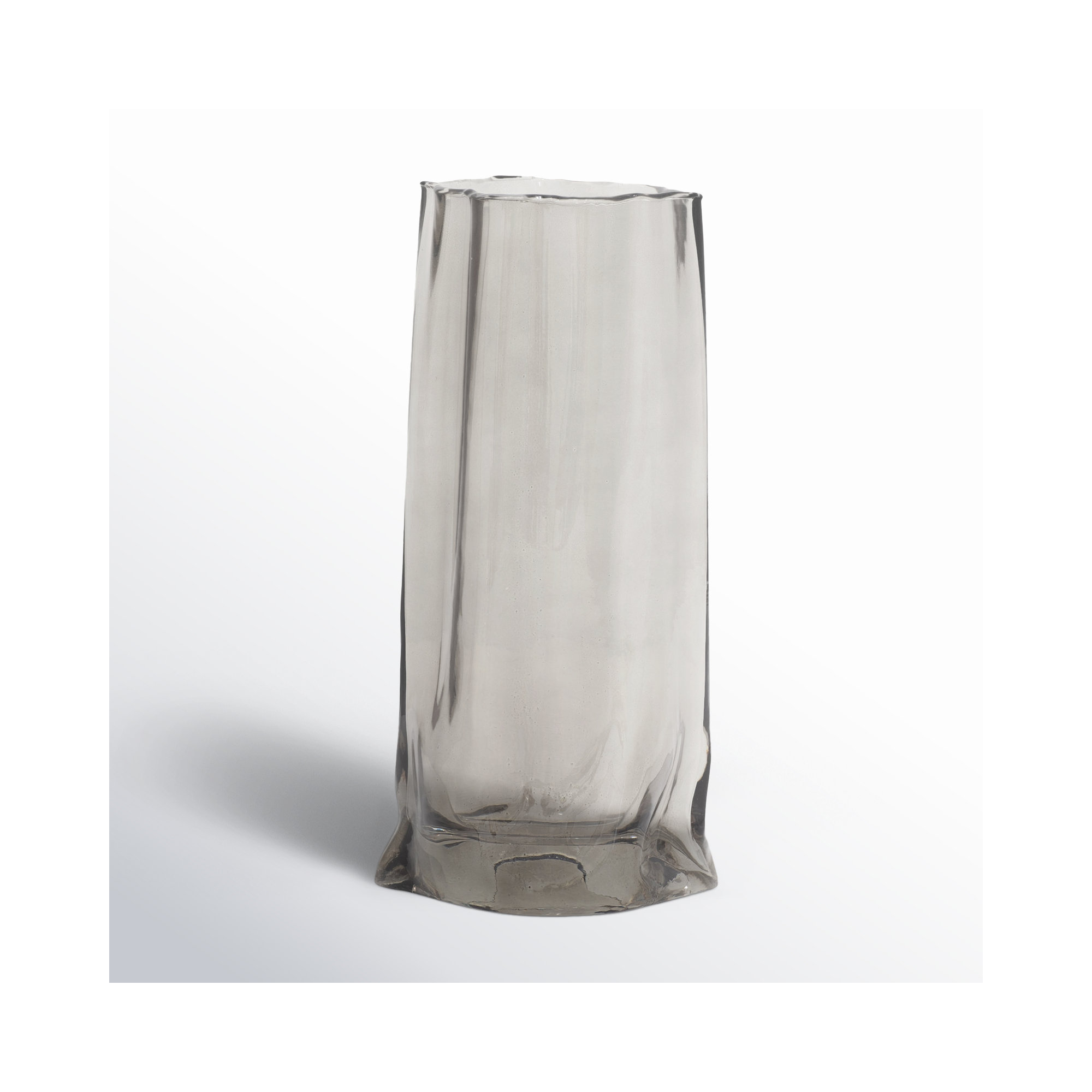 Verina Handmade Glass Table Vase, 12" H x 6" W x 4" D