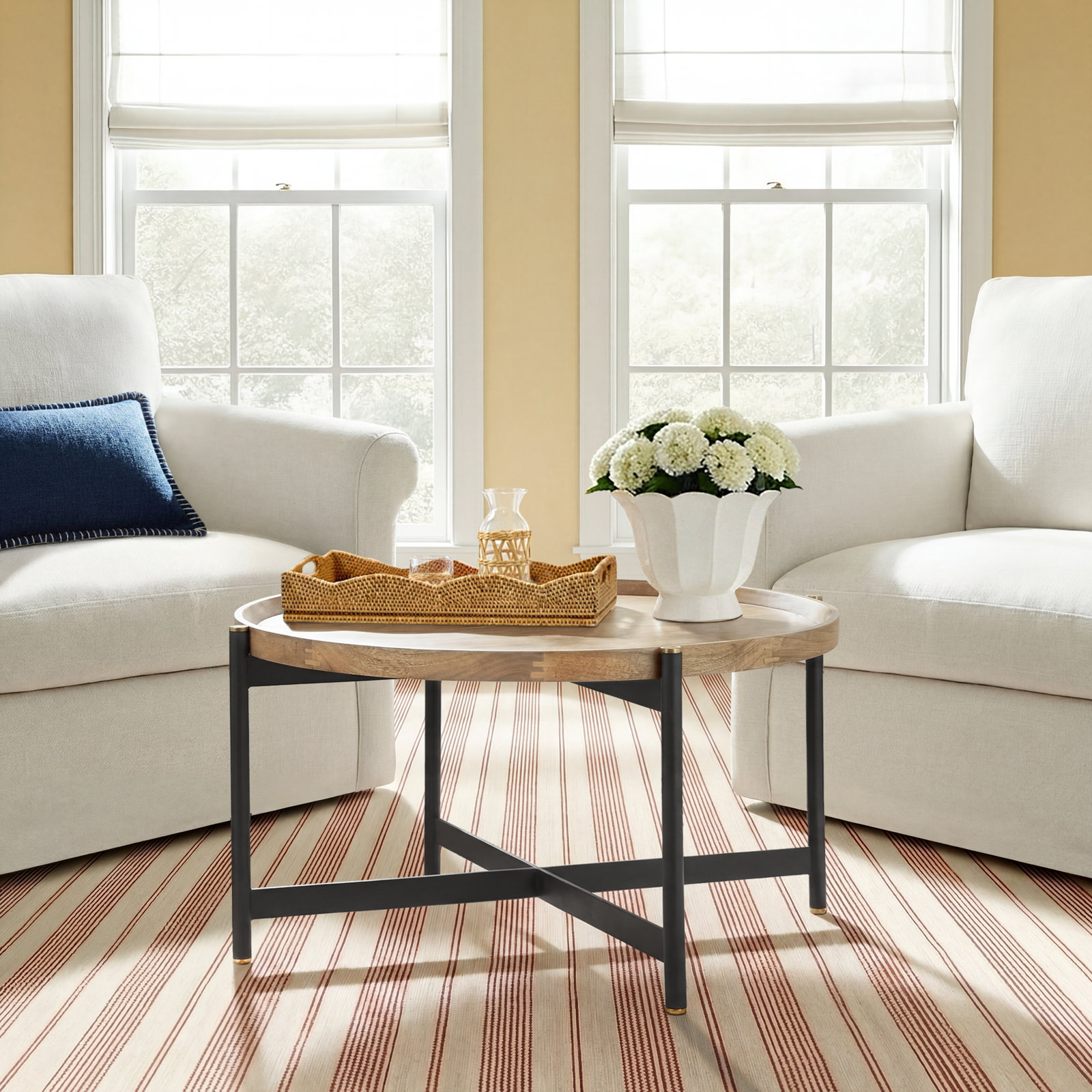 Molise Solid Wood Single Coffee Table, 16.5" H x 34.25" L x 34.25" W