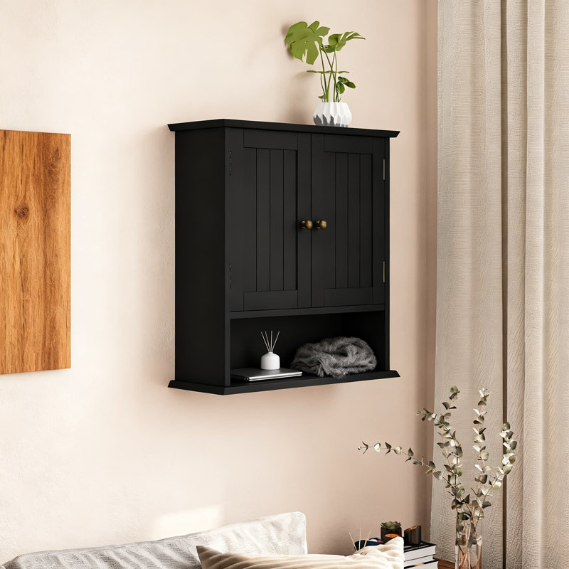Armoire à pharmacie murale avec tablettes réglables, rangement à 2 portes pour la salle de bain, la cuisine et la salle de lavage