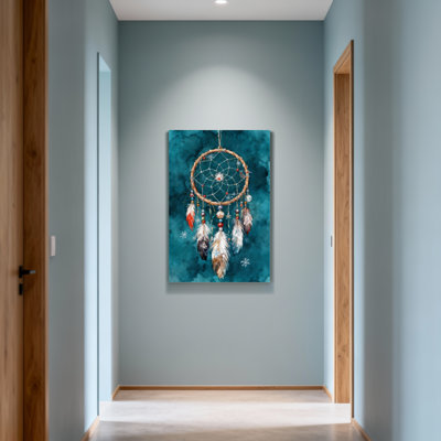 Christmas Dreamcatcher With Feathers And Beads