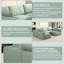 Canapé modulaire avec méridienne. Sac à ressorts en mousse compressée Sleeper Couch. Élégant et confortable. Aucune installation sans tracas 104,32 po x 70,86 po Ressorts et mémoire en forme de U. Trouble