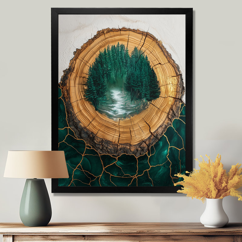 Gilba - paysages, impressions sur toile, Noir, noir, noir, noir, H 20 po x l 12 po, Picture Framed