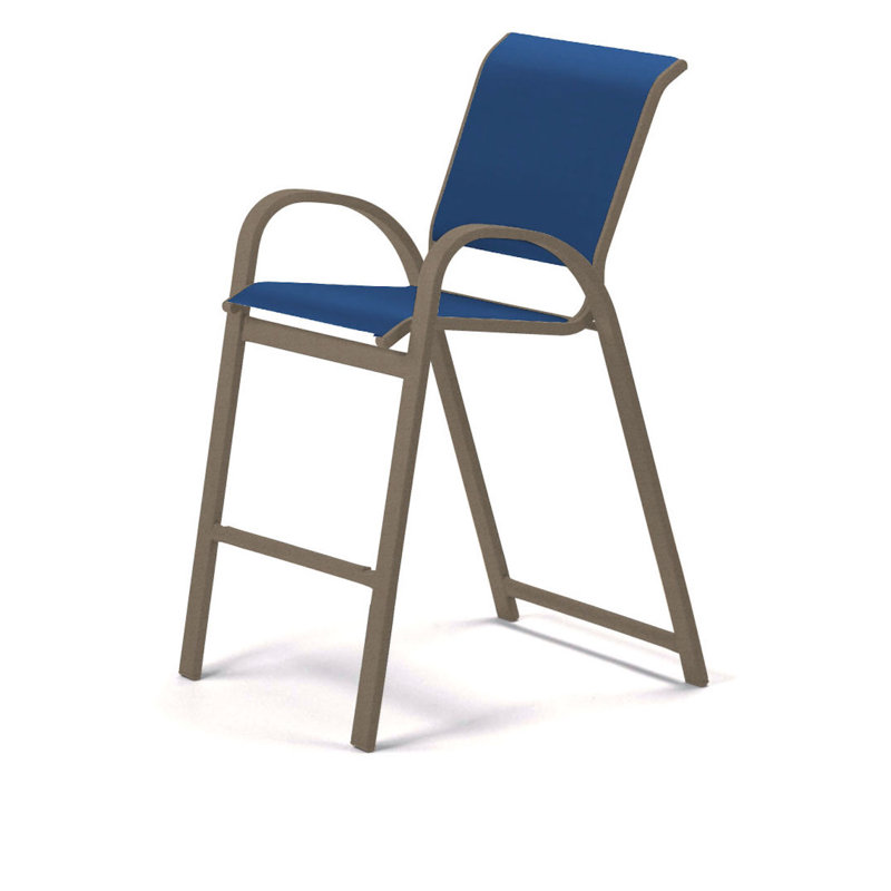 Tabouret de bar Holna, Cobalt 35D Sunbrella®, Désert texturé