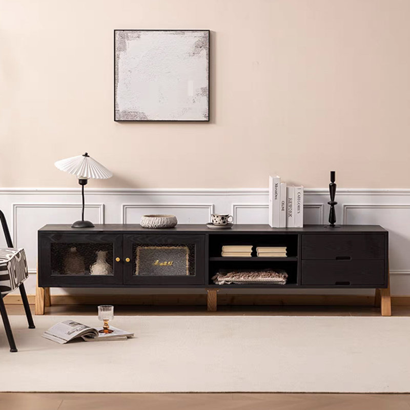 Meuble télé simple Wabi-sabi, 86.61"