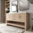 60 In. W X 21 In. D X 35 In. H Double Sink Freestanding Bath Vanity In Light Oak With White Acrylic Top