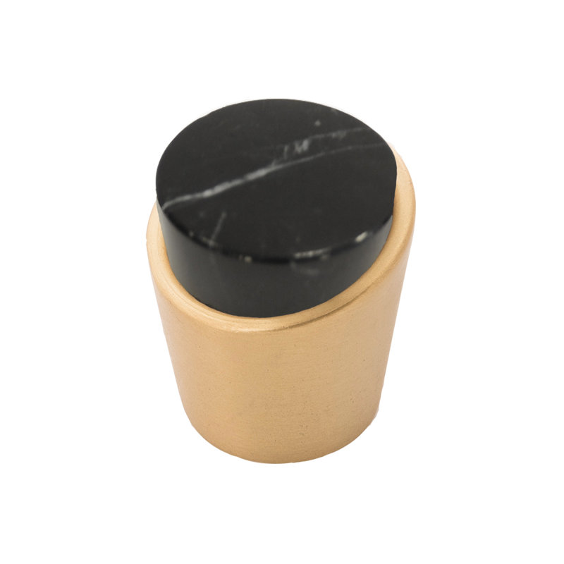 Firenze Conical Knob, Black Marbel