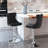 Swivel Velvet Barstools Adjusatble Seat Height From 25-33 Inch, Modern Upholstered Chrome Base Bar Stools With Backs Comfortable Tufted For Home Pub And Kitchen Island（Black,Set Of 2）-1222219682-1222219695