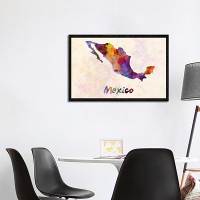 Mexico In Watercolor by Paul Rommer - Floater Frame Gallery-Wrapped Canvas Giclée on Canvas