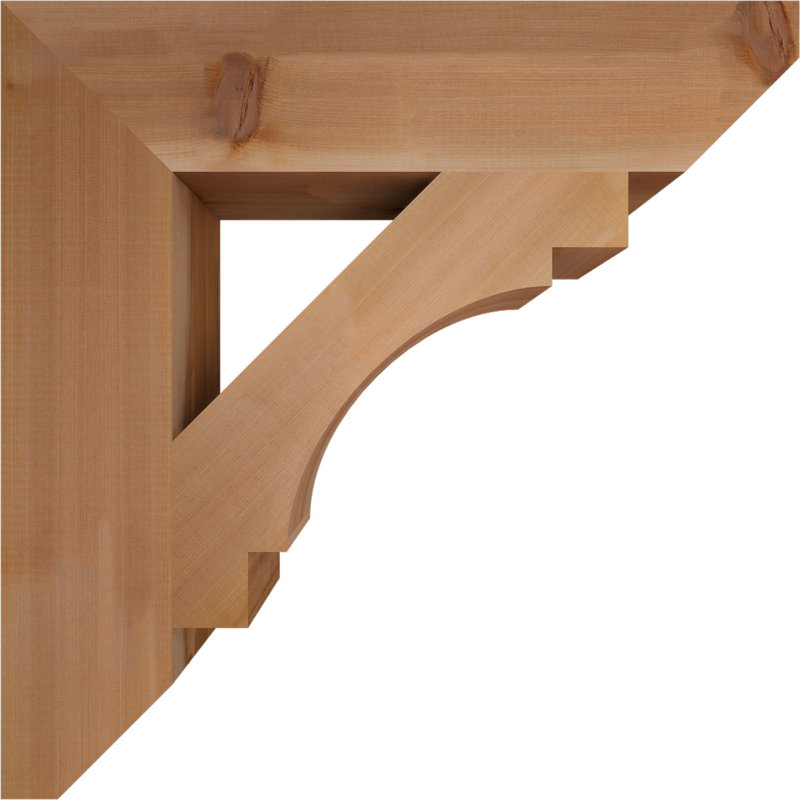 Support en bois / corbeau, Cèdre rouge de l'Ouest (lisse), H 28 po x l 5,5 po x P 28 po