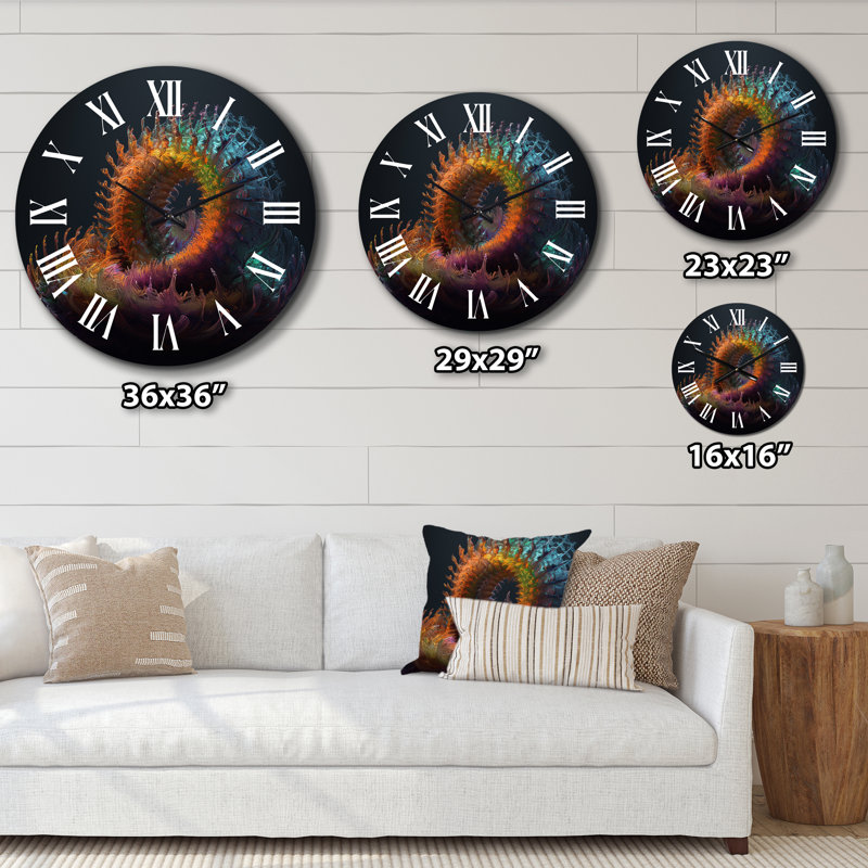 Horloge murale spirales 3D, Grand