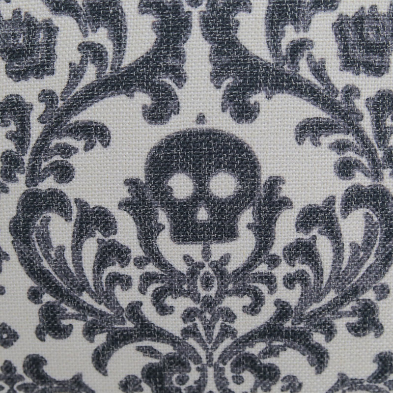 Coussin Baroque Skull - Coussin décoratif noir et blanc