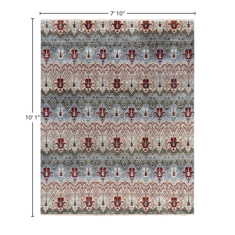 Overdyed One-of-a-Kind 7' 10" X 10' 1" Hand Knotted Area Rug