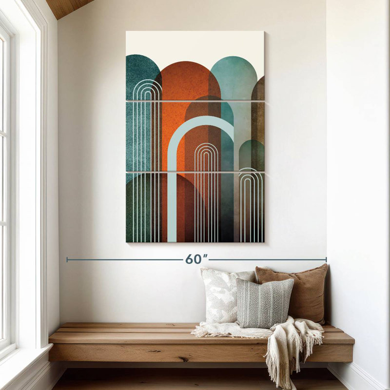 Avery Mid-Century Arches orange sarcelle I