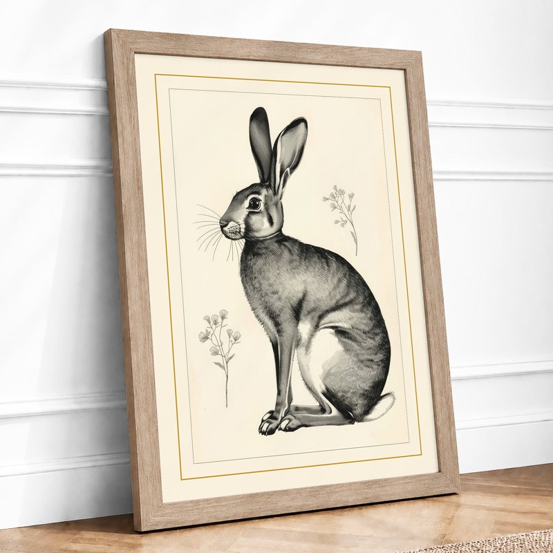 Watchful Hare Botanical - Print, Oak, A4 - 29.7 x 21.0 cm