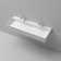 Homary 15.75'' Matte White Resin Rectangular Bathroom Sink