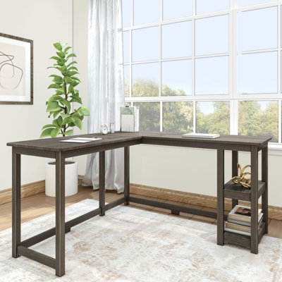 Bureau en coin Peytin avec tablettes