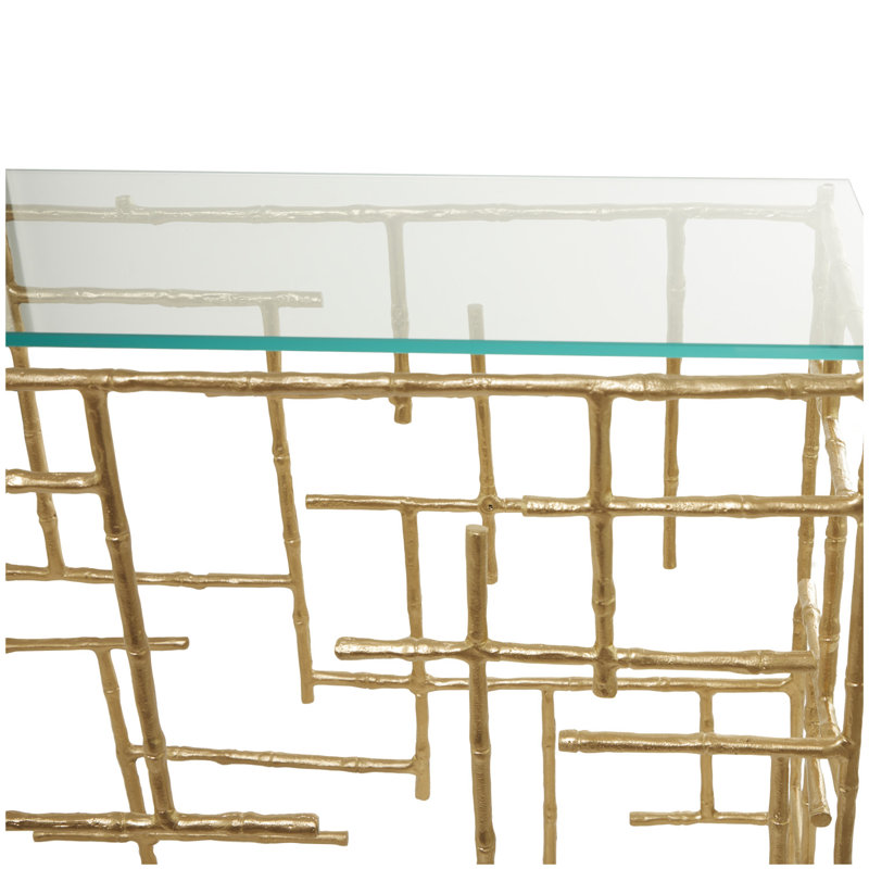 50.50'' Glass Top Console Table