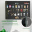 Vitrine miniature à 5 tablettes réglables, noire