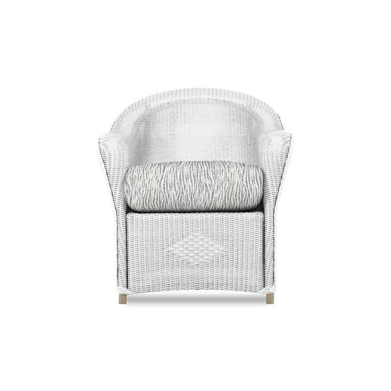 Reflections Outdoor Dining Armchair, Demo Oatmeal, White