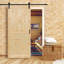 Panelled Wood Unfinished Barn Door without Installation Hardware Kit-35276642