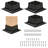 3 Pcs 4x4 Post Base Inner Size 3.6x3.6 Post Anchors 13GA Thick Solid Steel & Black Powder Coated