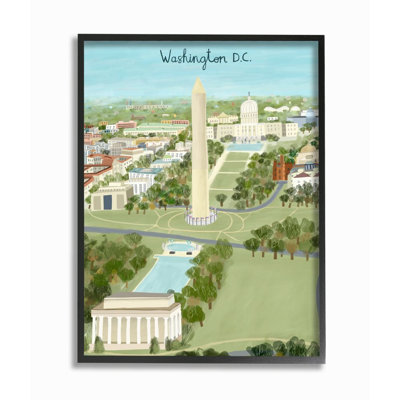 " Architecture And Landmarks Of Washington D.C. Illustration " by Carla Daly