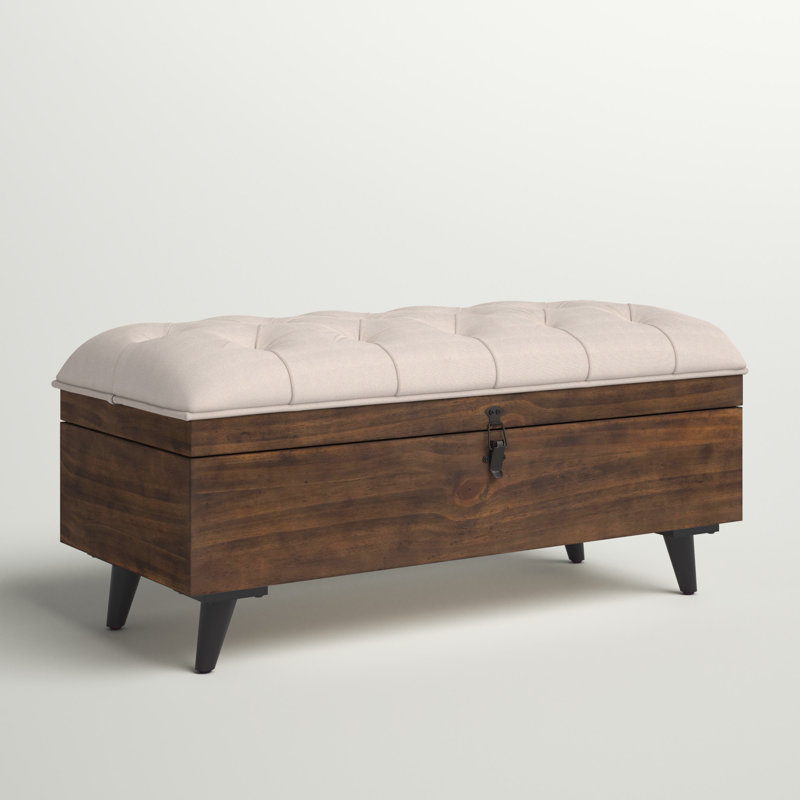 Raihaan Upholstered Ottoman, Light Gray