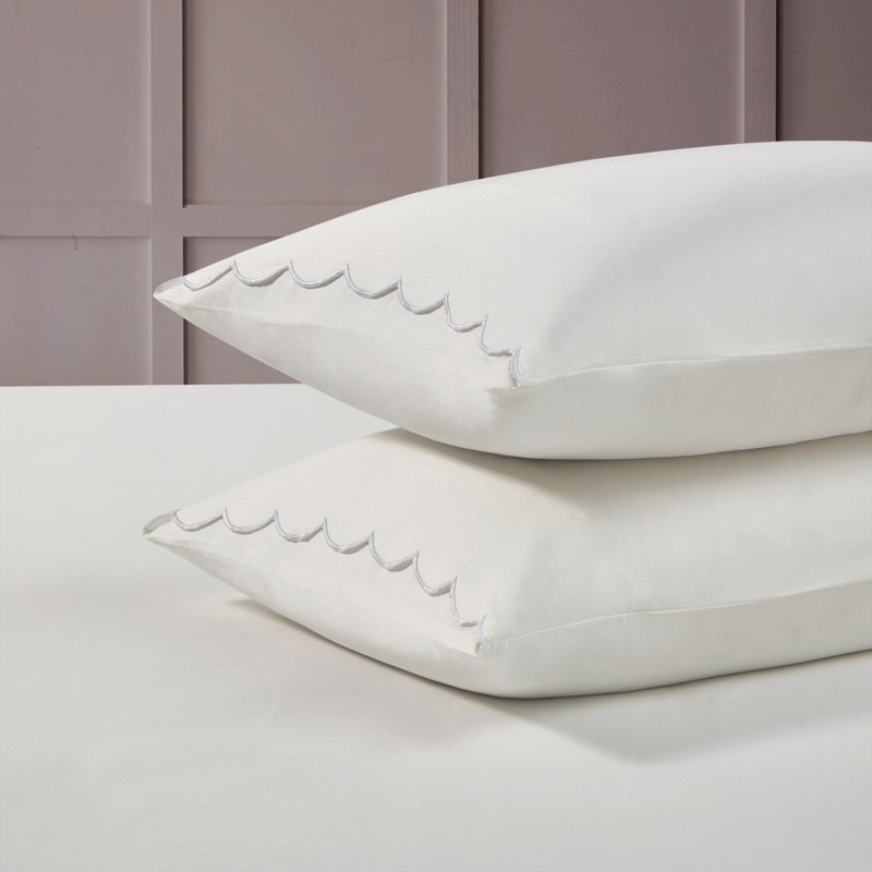 Peri Home Scallop Sheet Set, Queen Sheet Set, White