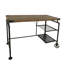 Bureau industriel antique à 2 tablettes
