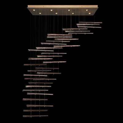 Luminaire suspendu géométrique pour îlot de cuisine à 8 lumières Elevate