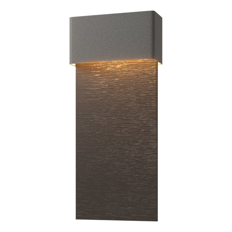 Stratum Integrated LED Outdoor Flush Mount, Coastal Natural Iron, Coastal Oil Rubbed Bronze, 21.8" H x 9.5" W x 3.7" D