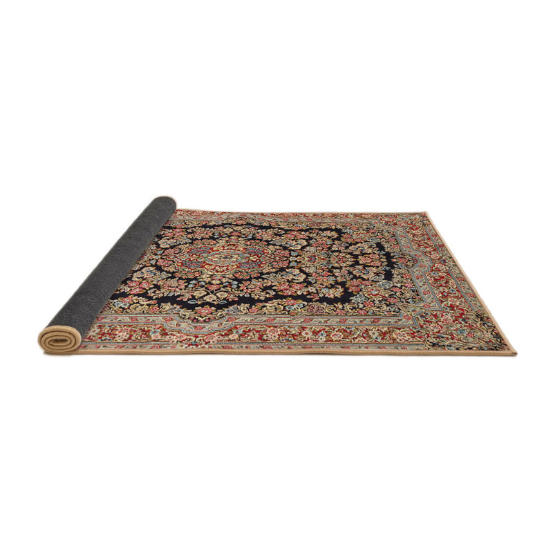 Tapis beige/gris traditionnel Dankrad, Rond 5 pi