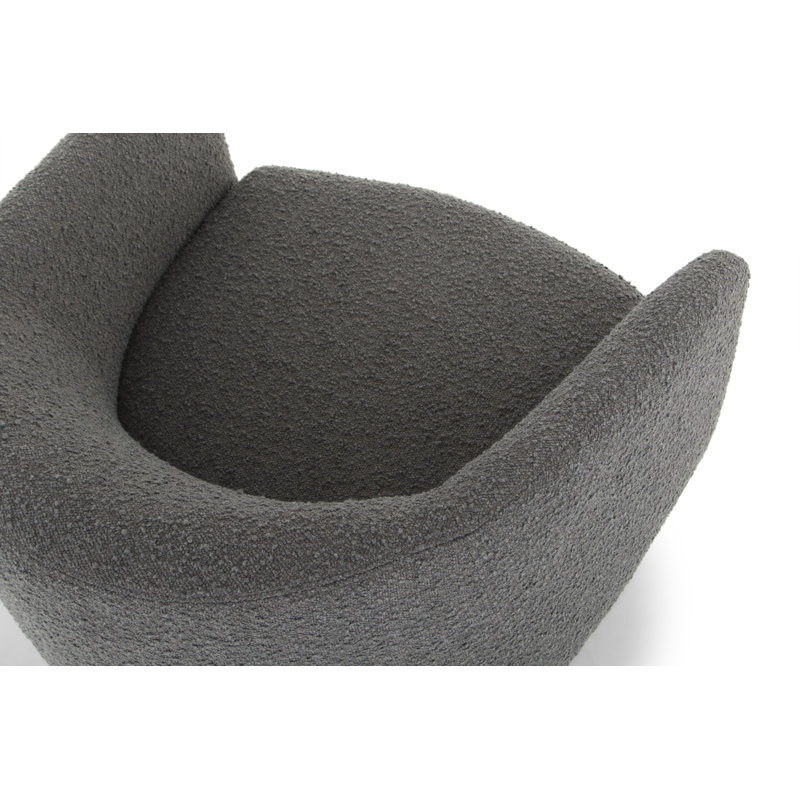 Jessie Accent Chair, Charcoal  Velvet