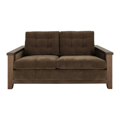 Wooden Frame, Upholstered Loveseat