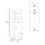 Armoire Aurora, deux tablettes intérieures, tringle, porte double, blanc