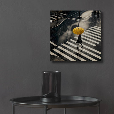  'Yellow Umbrella' by Decent Exposures Acrylic Glass Wall Art