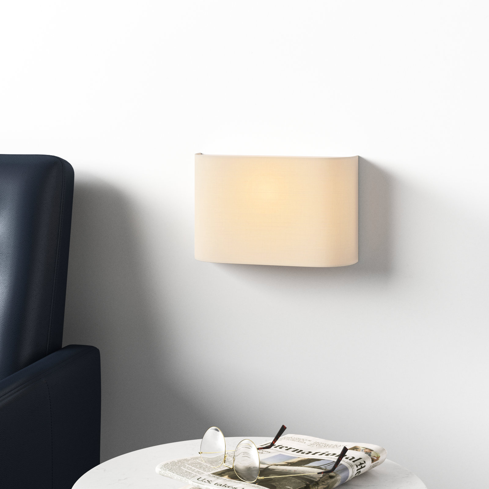 Cress Single Light Flush Mount Sconce, Oatmeal 