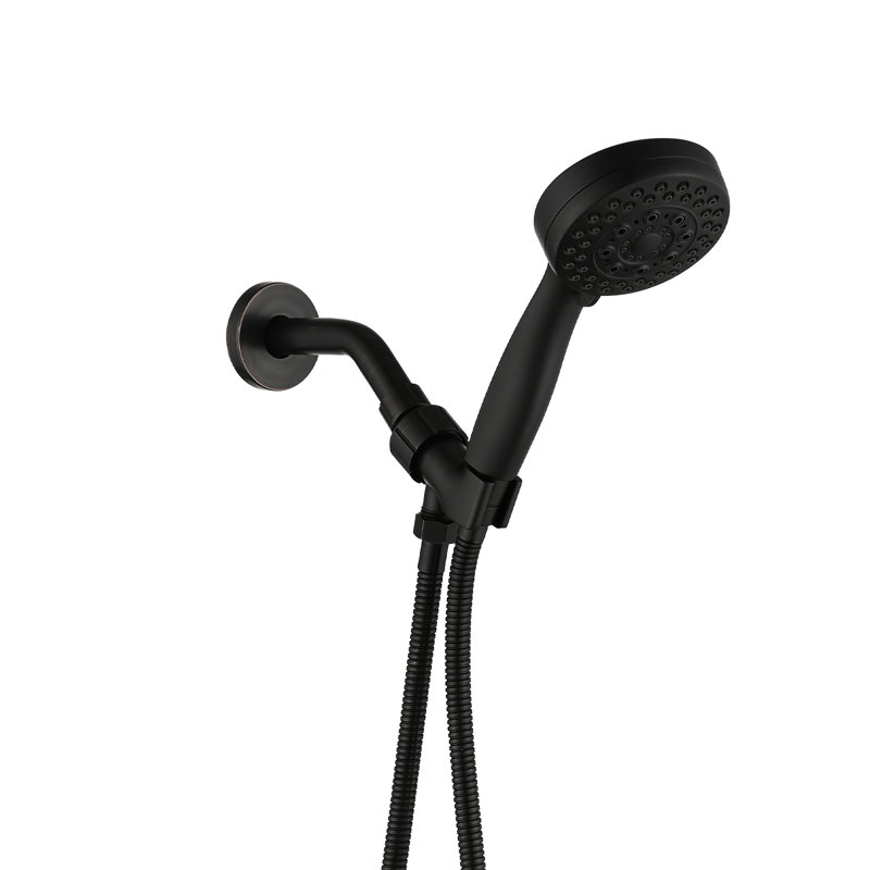 Vaporisateur portatif bronze huilé - 5 réglages réglables, jet puissant, ABS, avec fonction de douche haute, installation facile, bronze, inclus