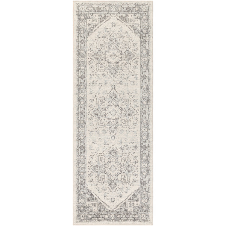 Benoit Oriental Charcoal/Light Beige Area Rug