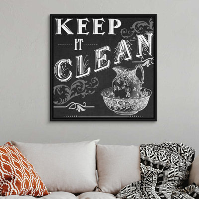 «Chalkboard Bath Signs IV», reproduction d'impression sur toile